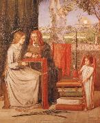 Dante Gabriel Rossetti The Girlhood of Mary Virgin oil painting